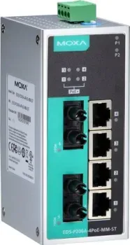 Moxa EDS-P206A-4PoE-MM-SC-T