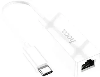 Hoco UA22 USB Type-C - RJ45 (1.3 м, белый)
