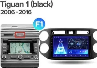 Teyes 9'' X1 4G 2+32G для Volkswagen Tiguan 1 NF 2006-2017 F1