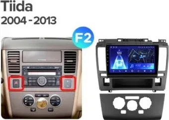 Teyes 9'' X1 4G 2+32G для Nissan Tiida C11 2004 - 2013 F2