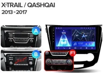 Teyes 10.2'' CC2L PLUS 2+32G (1 Din) для Nissan Qashqai 2 J11 F1 AB Manual air