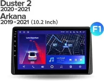 Teyes 10.2'' X1 4G 2+32G для Renault Duster HM 2 II 2020-2021 F1 Arkana 1 2019-2021
