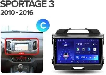 Teyes 9'' X1 4G 2+32G для Kia Sportage 3 SL 2010-2016 C