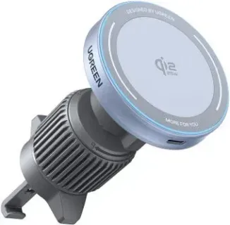 Ugreen W758 MagFlow Magnetic Wireless Car Charger 25W (серебристо-голубой)
