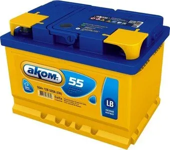 AKOM 6СТ-55VL LB R+ (55 А·ч)