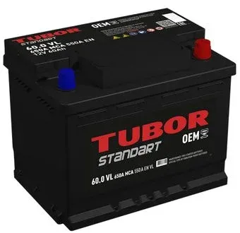 Tubor Standart R+ (60 А·ч)