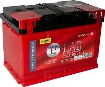 E-Lab 6СТ-75 R+ (75 А·ч)