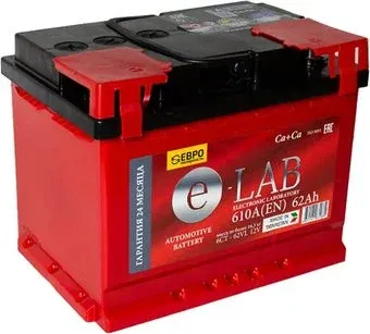 E-Lab 6СТ-62 R+ (62 А·ч)