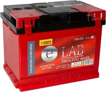 E-Lab 6СТ-60 R+ (60 А·ч)