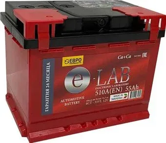 E-Lab 6СТ-55 R+ (55 А·ч)