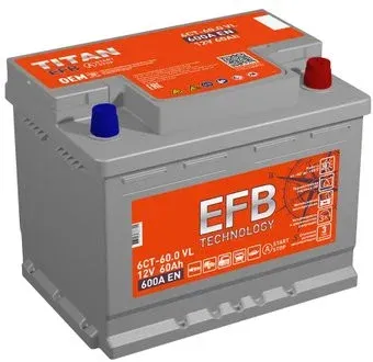 Titan EFB R+ (60 А·ч)