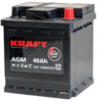 KRAFT AGM R+ 420A (40 А·ч)