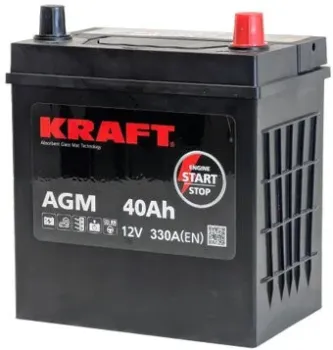KRAFT AGM R+ 330A (40 А·ч)