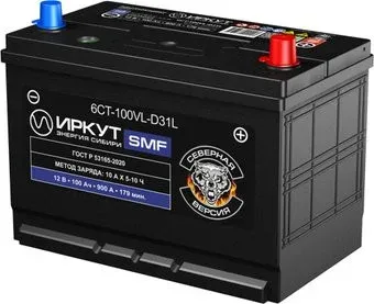 Иркут 6CT-100VL-D31L (100 А·ч)