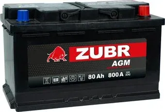 Zubr AGM R+ Турция (80 А·ч)