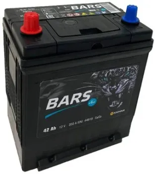 BARS Asia 42 JL+ тонкие клеммы с бортом (42 А·ч)