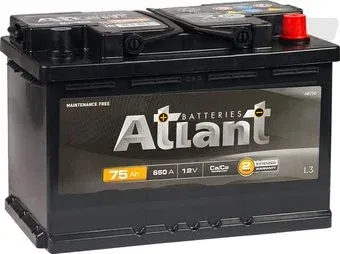 Atlant R+ (75 А·ч) серый