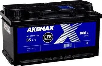 AKBMAX EFB R+ низ. (85 А·ч)