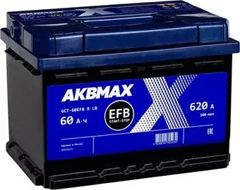 AKBMAX EFB R+ низ. (60 А·ч)