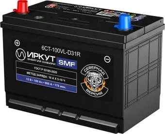 Иркут 6CT-100VL-D31R (100 А·ч)