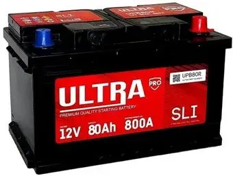 Ultra PRO R+ низкий (80 А·ч)