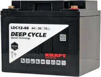 KRAFT 12V-44Ah(C20) L+ (44 А·ч)