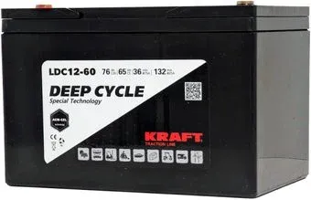KRAFT 12V-76Ah(C20) L+ (76 А·ч)