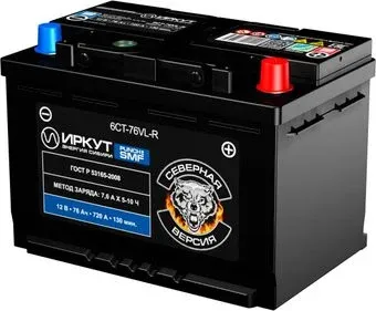 Иркут 6CT-76VL-R UHD-L3EU (76 А·ч)