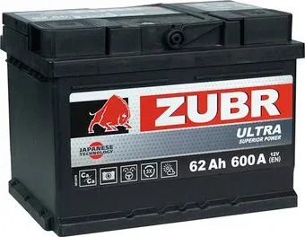 Zubr Ultra Yuasa R+ Турция (62 А·ч)