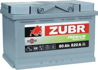 Zubr Premium Yuasa R+ Турция (80 А·ч)