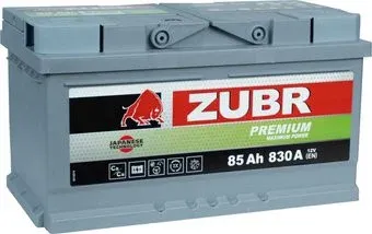 Zubr Premium Yuasa R+ Турция (85 А·ч)