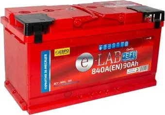 E-Lab 6СТ-90R + EFB (90 А·ч)
