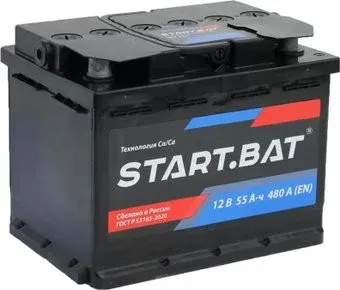 Стартбат 12V55 L+ рус (55 А·ч)