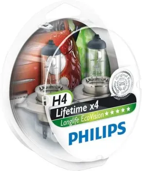 Philips H4 LongLife EcoVision 2шт [12342LLECOS2]