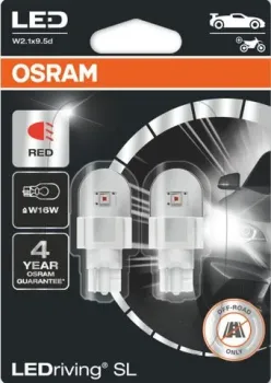 Osram W16W LEDriving Red 2шт