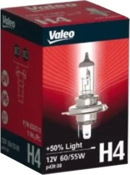 Valeo Н4 +50% Light 1шт