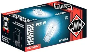 AWM W21W 12V 21W W3X16D 1шт