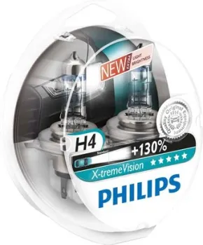 Philips H4 X-Treme Vision +130% 2шт [12342XV+S2]