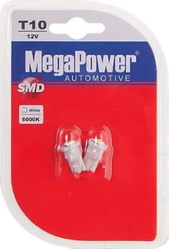 MegaPower T10W 1 SMD 6000K 2шт