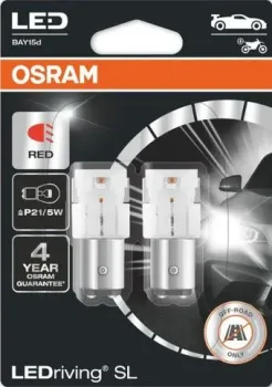 Osram P21/5W LEDriving Red 2шт