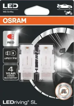 Osram P27/7W LEDriving Red 2шт