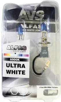 AVS Alfas Ультра-белый 6000К H1+T10 2+2шт