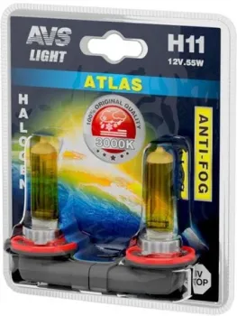 AVS Atlas Anti-Fog H11 2шт