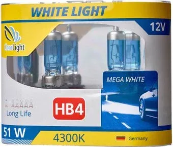 Clear Light White Light HB4 2шт