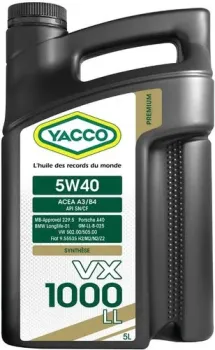 Yacco VX 1000 LL 5W-40 5л
