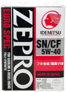 Idemitsu Zepro Euro Spec 5W-40 4л