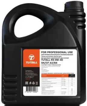 Tutall RS 0W-40 SN/CF A3/B4 4л