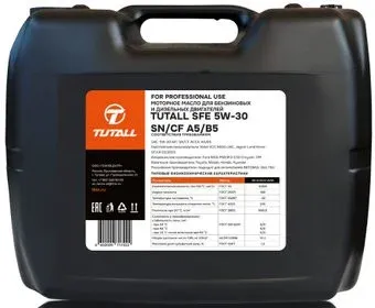 Tutall SFE 5W-30 SN/CF A5/B5 20л
