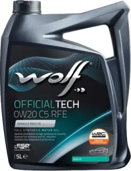 Wolf OfficialTech 0W-20 C5 RFE 5л