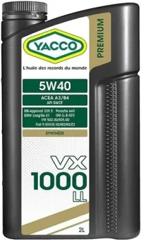 Yacco VX 1000 LL 5W-40 2л